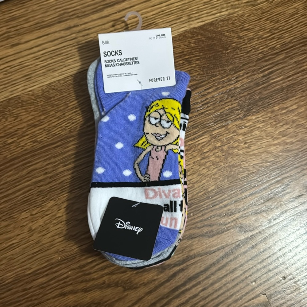 FOREVER 21xDISNEY🧦 Lizzie McGuire Pack of 5 Socks